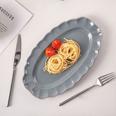 Long Plates Modern Ceramic Oval Plates For Restaurant Nordic Porcelain Tableware Set