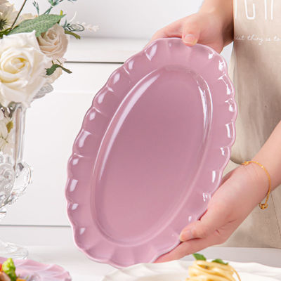 Long Plates Modern Ceramic Oval Plates For Restaurant Nordic Porcelain Tableware Set