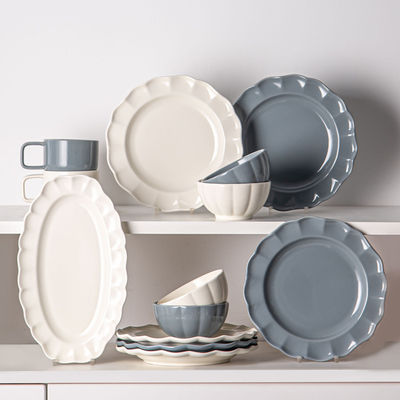 Long Plates Modern Ceramic Oval Plates For Restaurant Nordic Porcelain Tableware Set